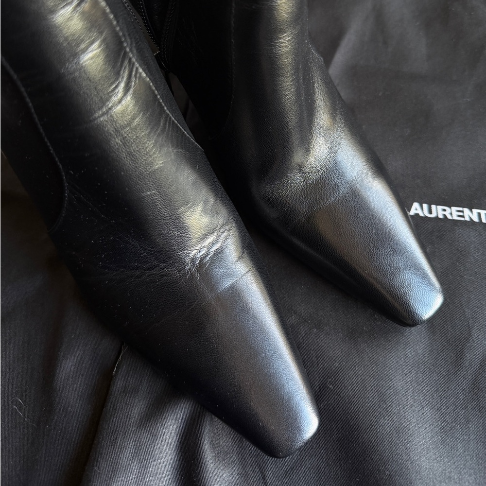 🖤Saint Laurent🖤Claude Embellished Leather Ankle Boots - Picture 5 of 10